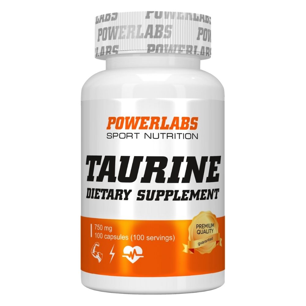 Аминокислотный комплекс PowerLabs Taurine (Таурин)100 капсул
